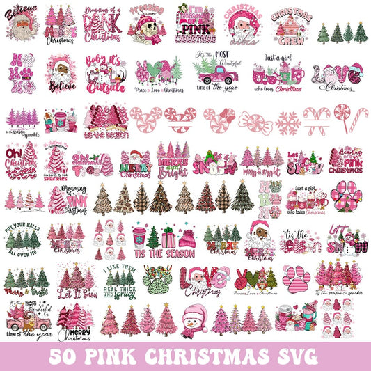 Pink Christmas SVG Bundle