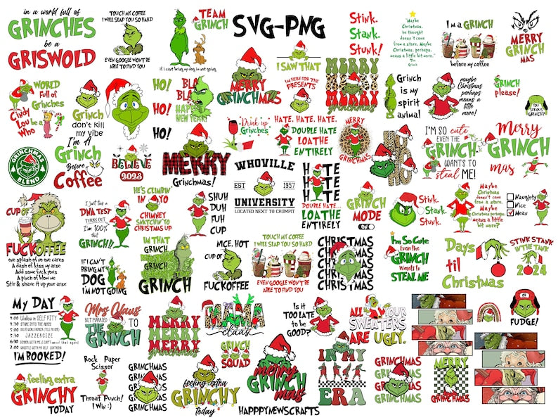 Christmas Bundle Svg Grinc Bundle Png