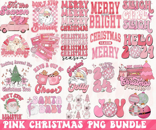 Retro Christmas png Bundle