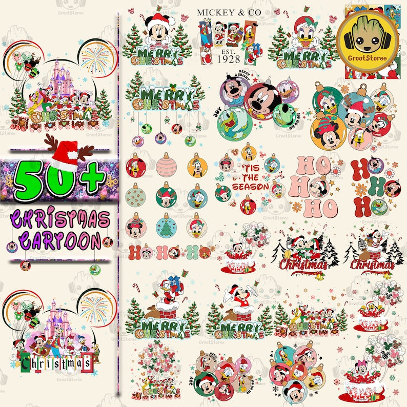 50+ Christmas Mouse And Friends PNG