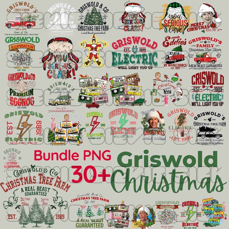 30+ Files Christmas Vacation PNG Bundle