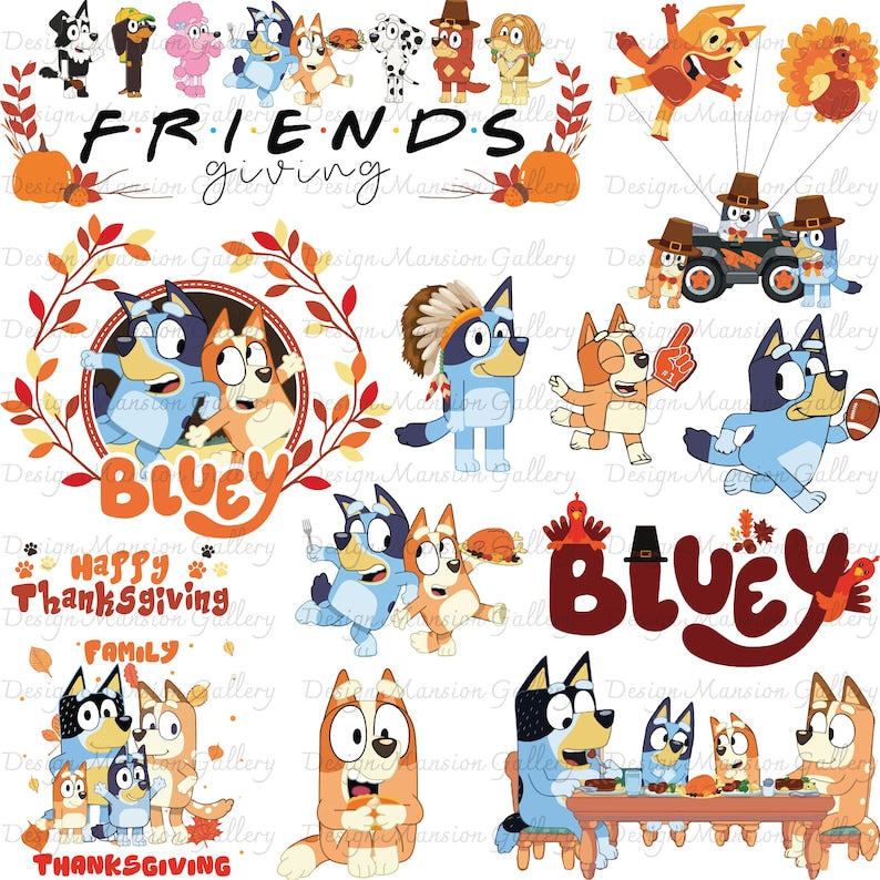 10+ Blue Dog Thanksgiving Png Bundle