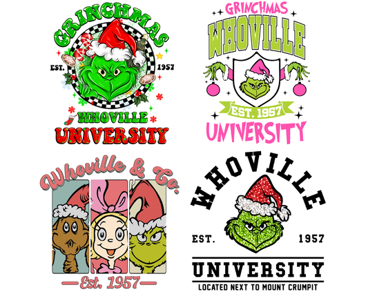 Whovillee University Christmas PNG Sublimation Shirt Design