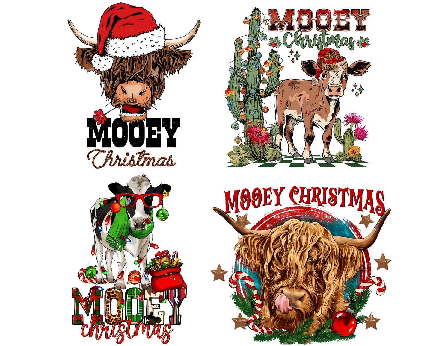 Christmas Cow PNG Mooey Christmas PNG