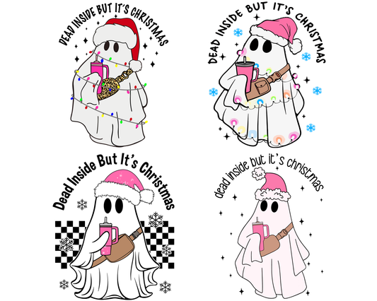 Dead Inside But It’s Christmas Boojee Ghost  PNG