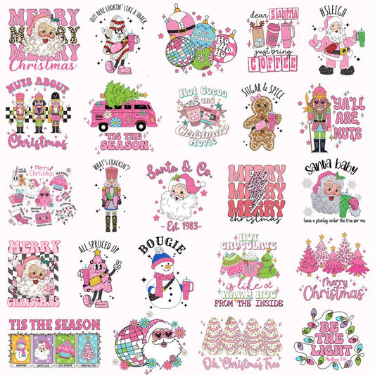 Pink Christmas Png Bundle