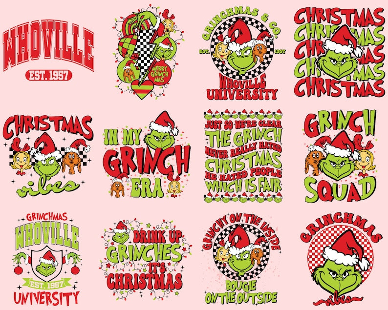 Retro Christmas PNG Bundle