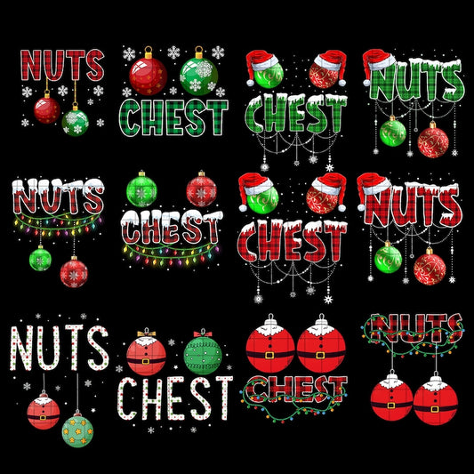 Chestnuts Family Funny Christmas Couples PNG