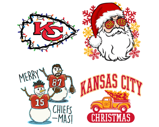 Kansas City Christmas Png Santa Chiefs Football PNG