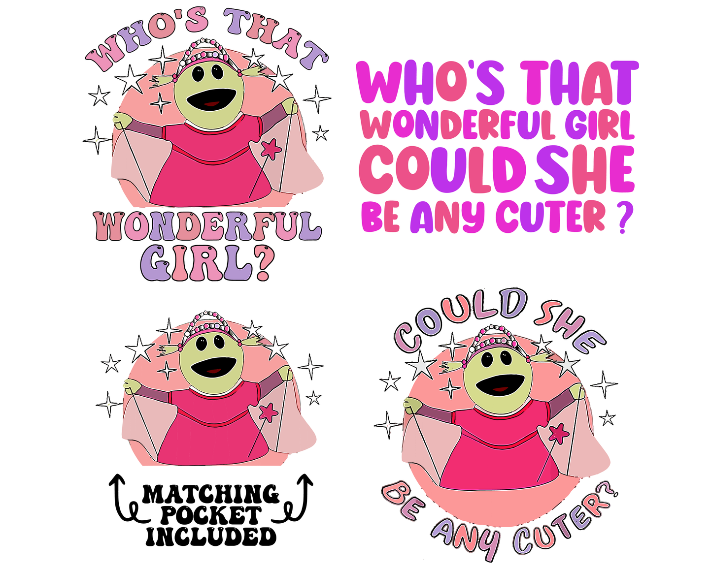 Nanalan Who's that Wonderful Girl Retro png