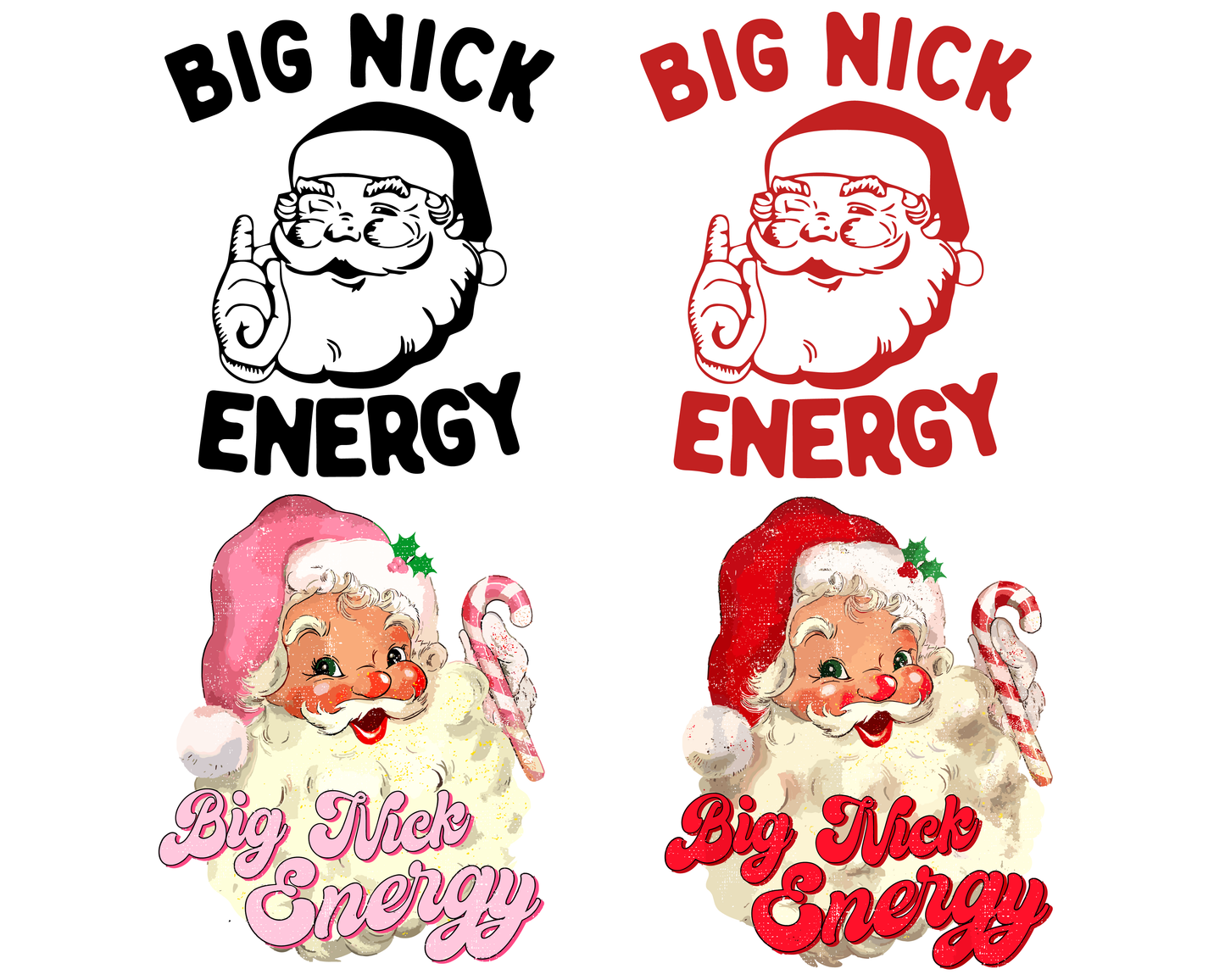 Big Nick Energy PNG Funny Santa PNG