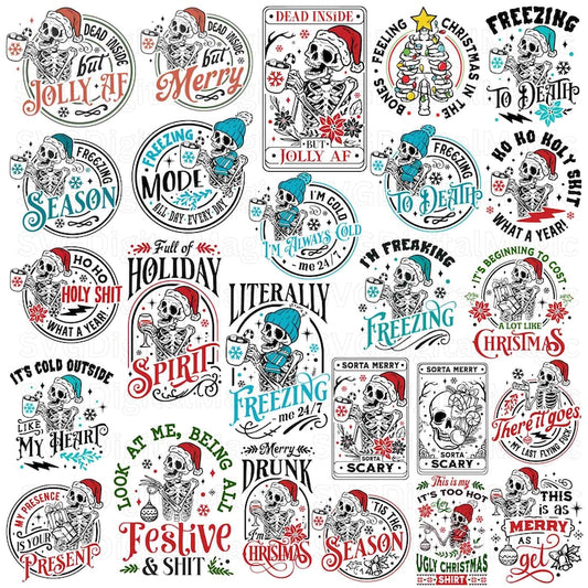 Christmas Skull Skeleton SVG Bundle