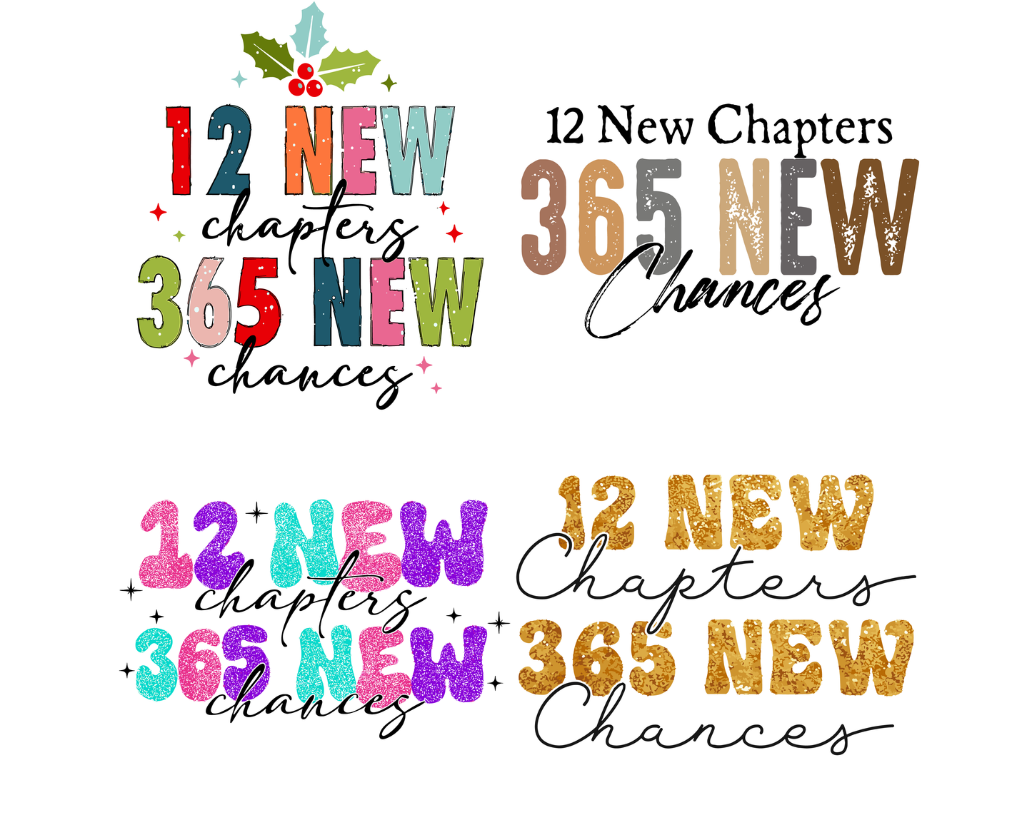 12 New Chapters 365 New Chances PNG