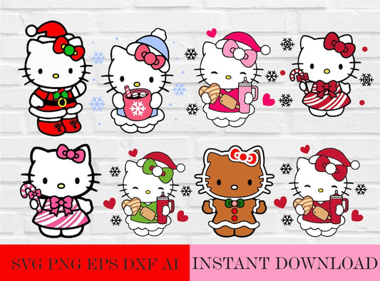 Christmas Kitty Svg