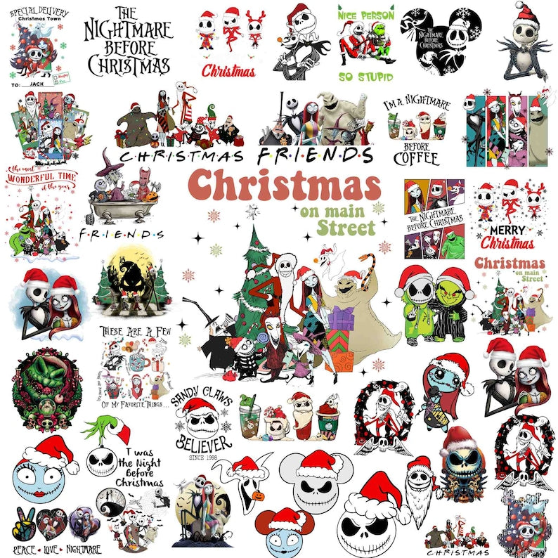 50 Christmas Nightmare PNG Bundle