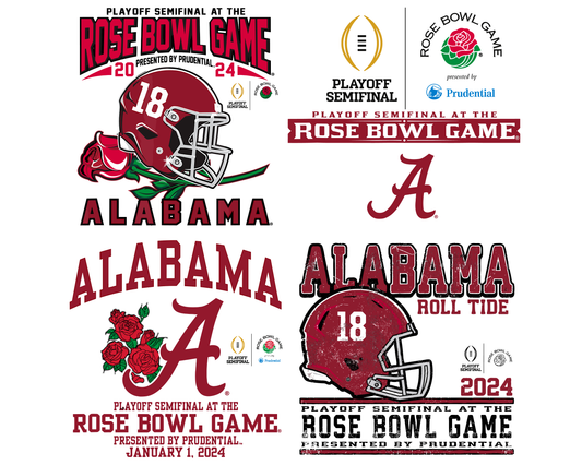 Alabama Crimson Tide Rose Bowl 2024 Png