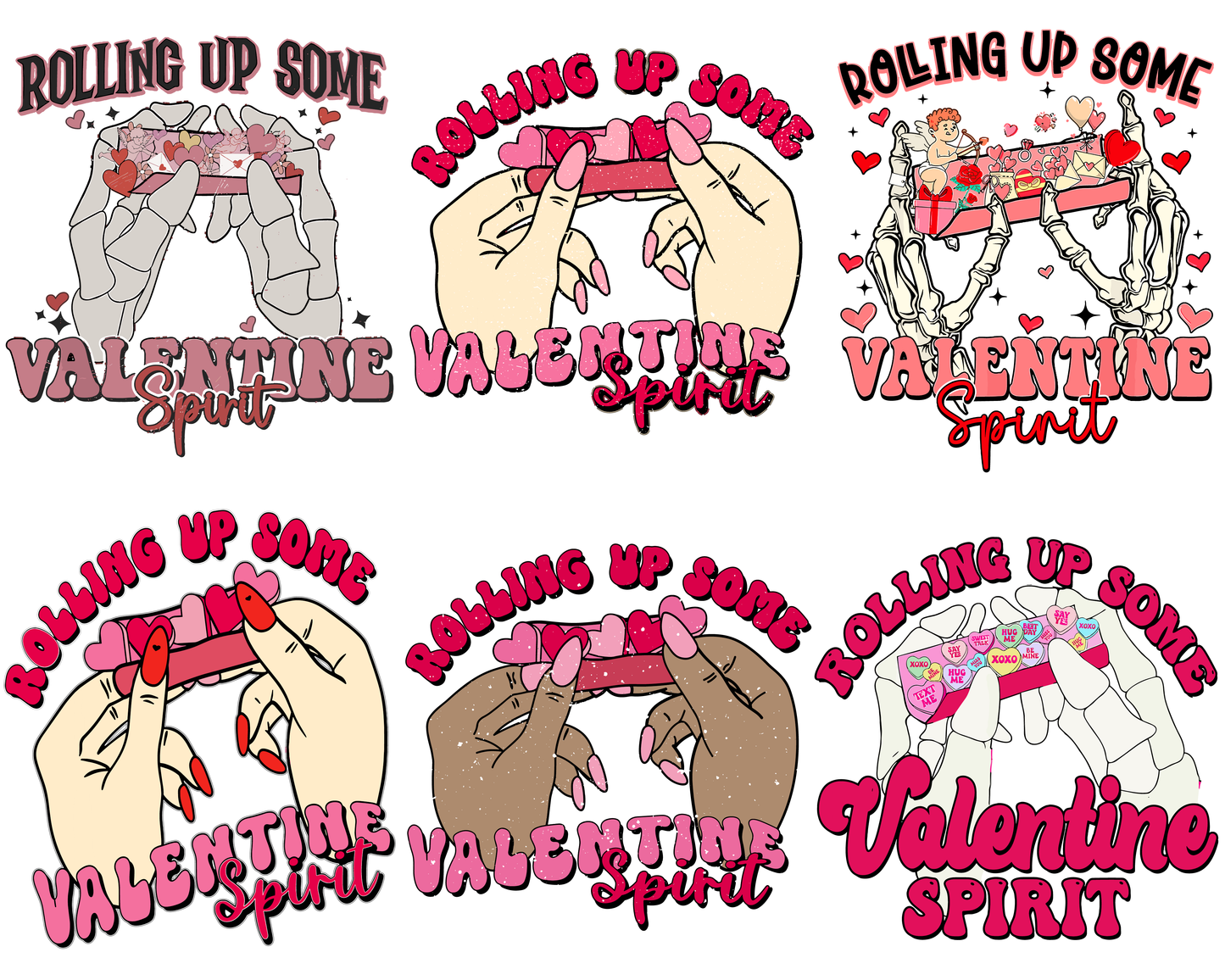 Retro Rolling Up Some Valentine Spirit PNG