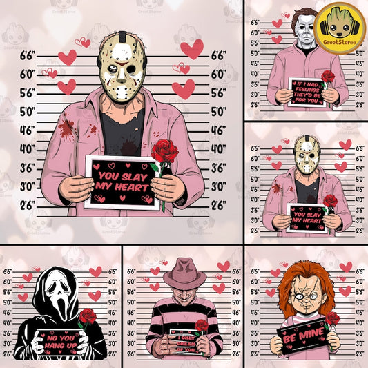 Valentine Horror Killers Png Bundle