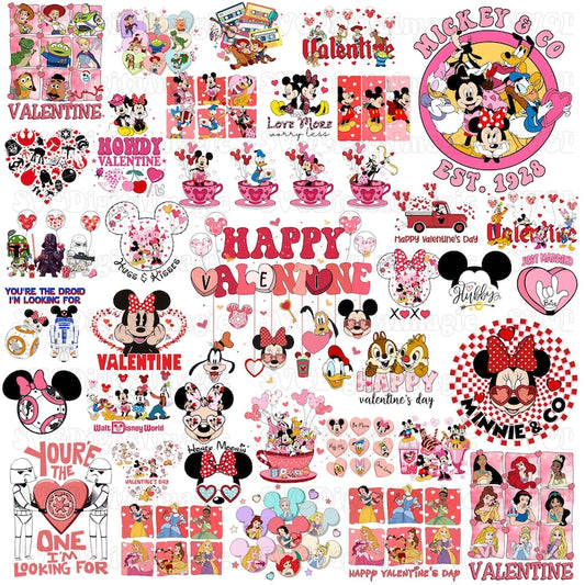 Mouse And Friends Valentine PNG Bundle