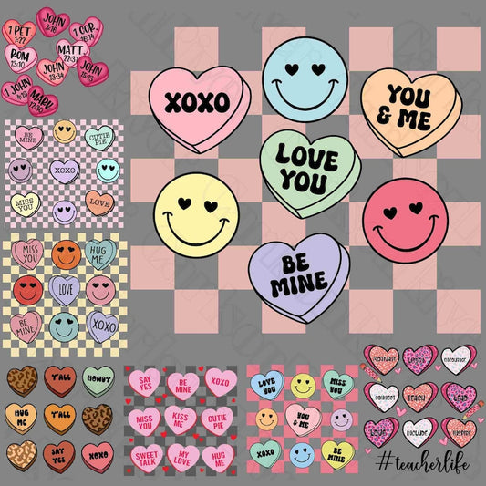 Conversation Candy Hearts Png Valentine's Day Png