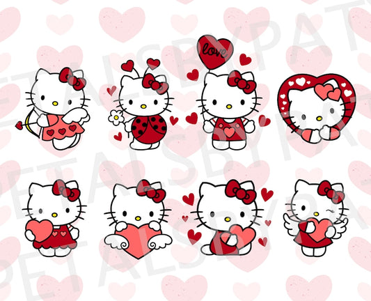 Valentine's Day H K Kitty SVG