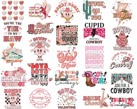 Western Valentine Svg Png Bundle