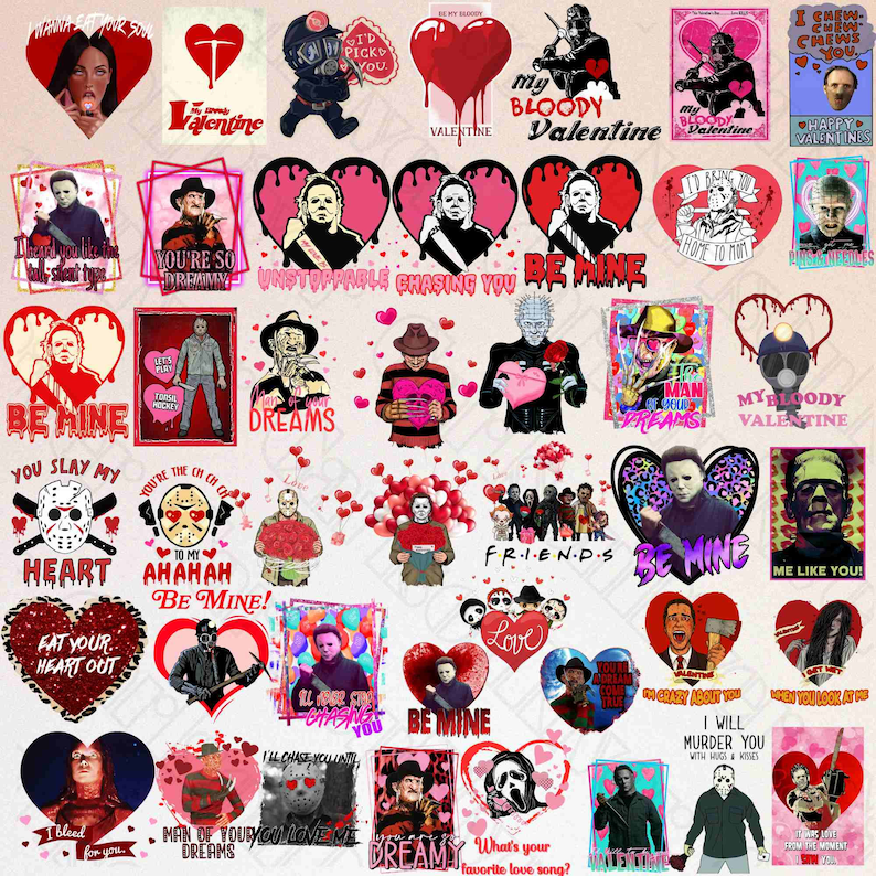 Horror Valentine Png Bundle 130+ Designs