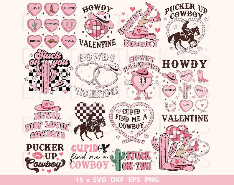 Western Valentine Png Bundle