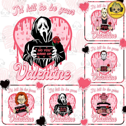 Valentine Horror Killers Png Bundle