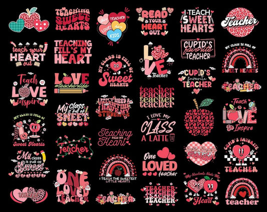 Teacher Valentine Svg Bundle