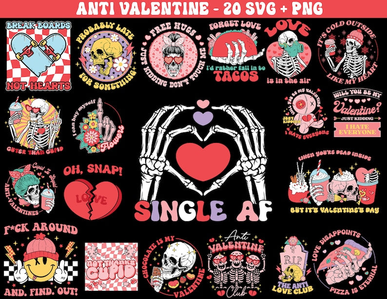 Anti Valentine's Day SVG Bundle