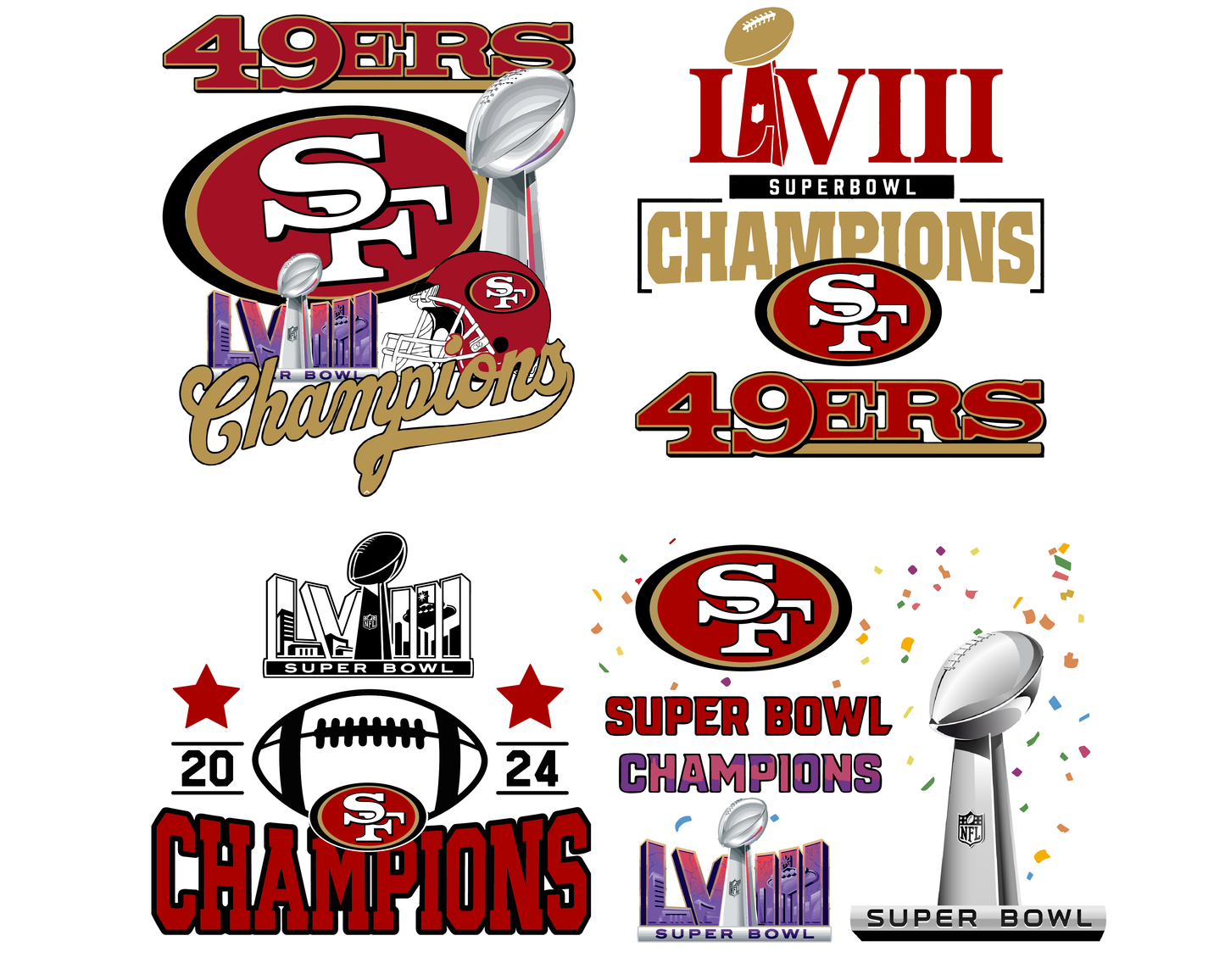 49ers Superbowl Champs 2024 png