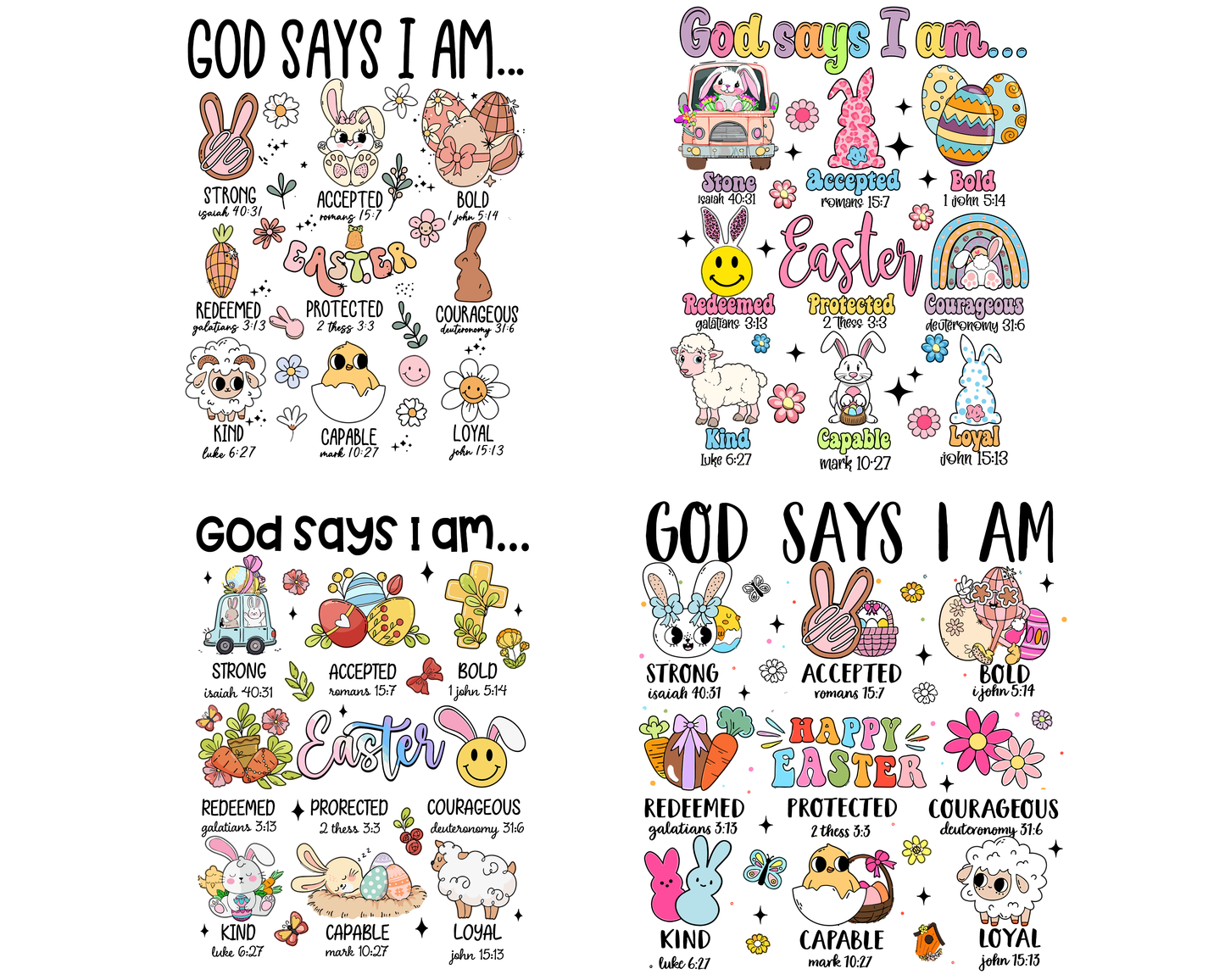 God Says I Am Easter PNG