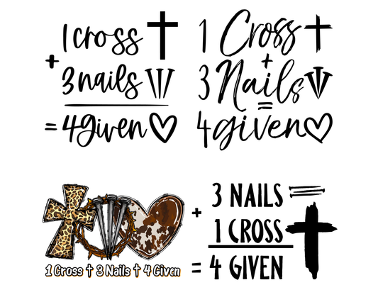 1 Cross 3 Nails 4 Given png