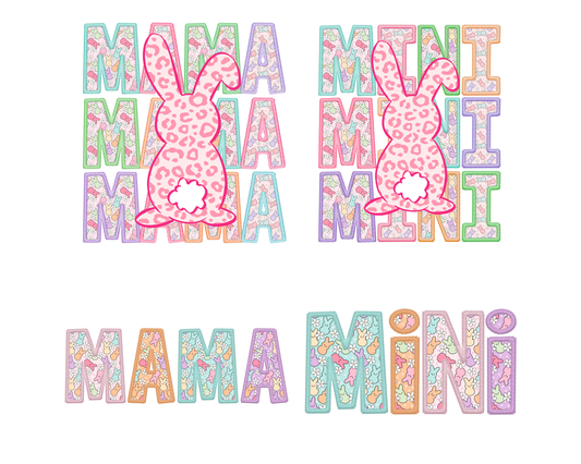 Easter Mama Bunny Mini Bunny Png