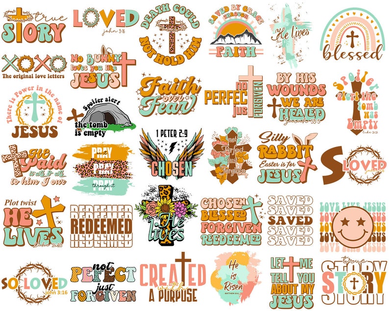 Christian Easter svg png bundle