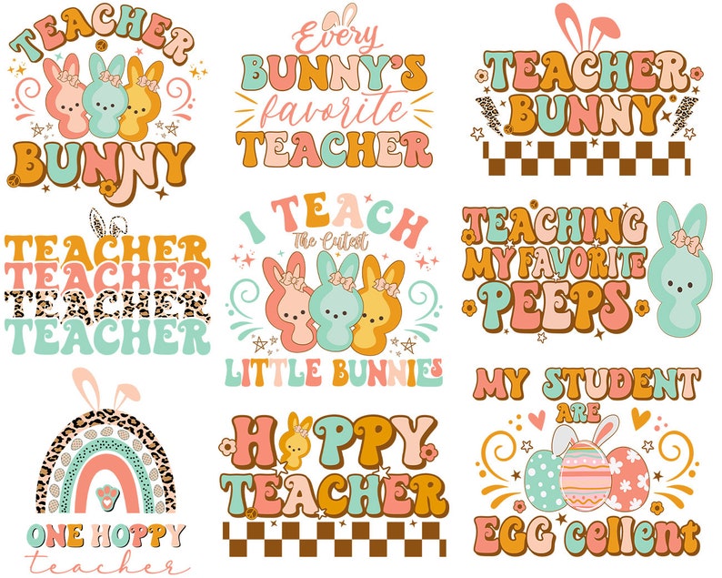 Teacher easter svg png