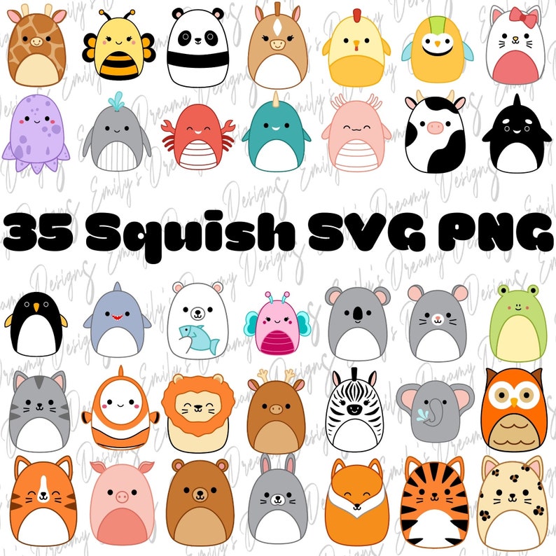 35 squishmallow animals PNG SVG – Png Vibes