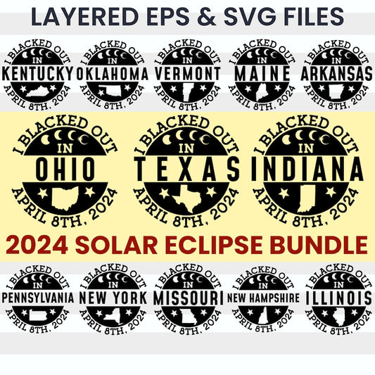 Solar Eclipse Svg Bundle