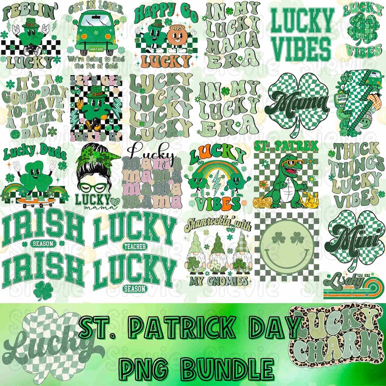 50+ Designs Retro st patrick png Bundle