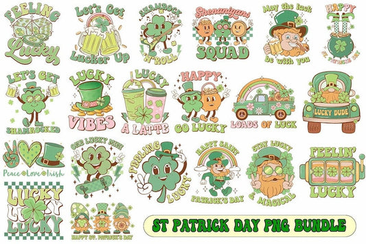 Retro St. Patrick's Day Png Bundle