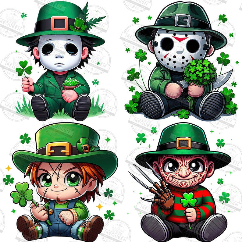 St Patrick Day Chibi Movie Png Bundle