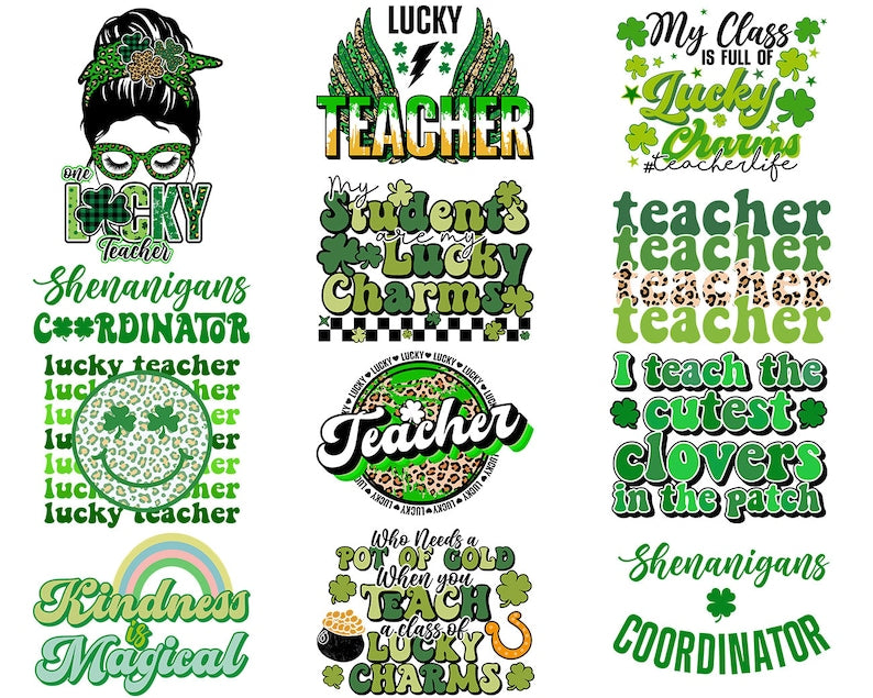 Teacher St Patrick's Svg Png Bundle