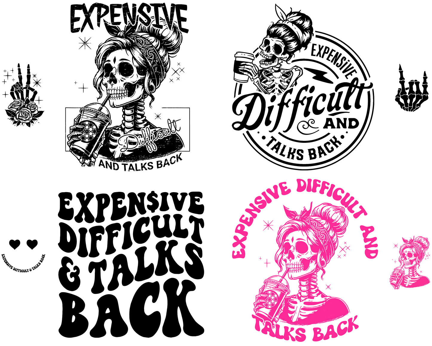 Expensive Difficult And Talks Back Png Bundle