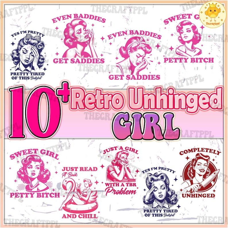 Unhinged Girl Png Bundle