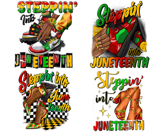 Steppin into Juneteenth Png