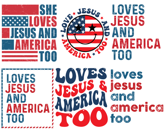 She Loves Jesus and America Too Png
