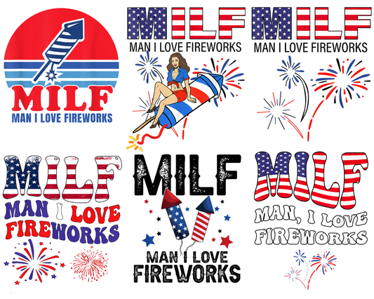 MILF Man I Love Fireworks Png