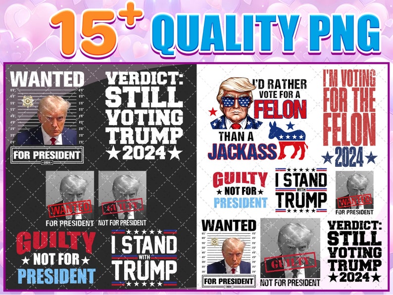 I'm Voting For The Felon Trump 2024 Bundle PNG