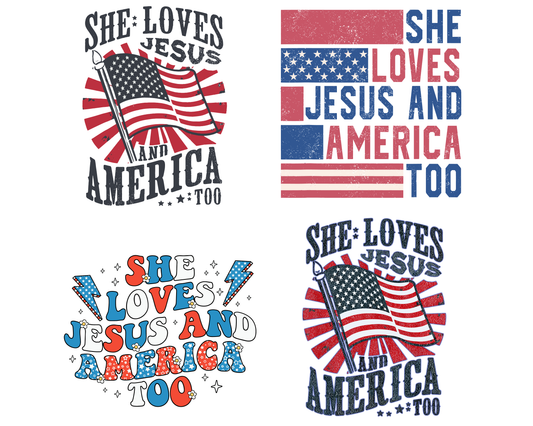 She Loves Jesus And America Too  Png